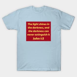 Bible Verse John 1:5 T-Shirt